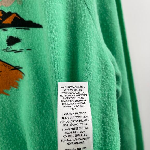 WILDFOX x Coca Cola Sweatshirt Size Small Travel Refreshed Graphic Green NWT - Picture 16 of 16